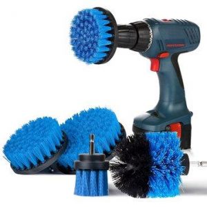 SAFETYON Drill Brush 4 Pieces Attachment Electric Drill Brushes for Cleaning Pool Tile Flooring Brick Ceramic Marble Grout Bathroo