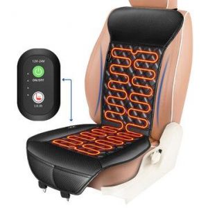 ELUTO Car Heated Seat Covers Cushion Pad with Intelligent Temperature Controller 3 Levels Heating for 12V/24V Cars Truck