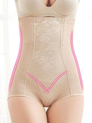 High Waist Embroidery Tummy Control Butt Lifter Shaping Panties