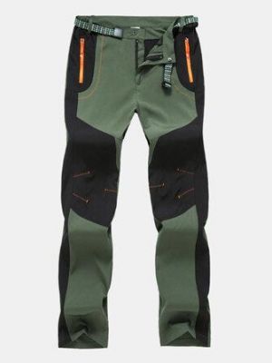 Mens Elastic Wndproof Repellent Wearproof Climbing Pants