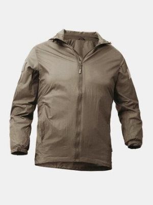 Mens Sunscreen Quick-Drying Waterproof Zip-Up Long Sleeve Sport Outdoot Jackets