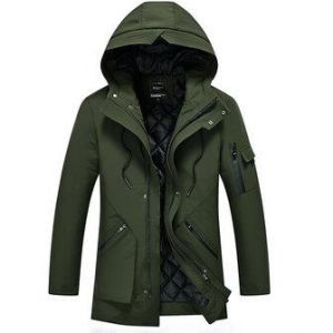 Mens Multi-pocket Mid-long Winter Thick Warm Jacket