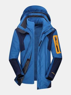 Mens 2 in 1 Water Repellent Breathable Outdoor Hiking Jacket