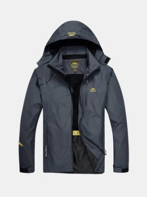 Mens Hiking Sport Waterproof Hooded Outdoor Jacket