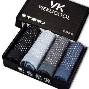 4 Pieces Mens Mesh Ice Silk Breathable Soft Underwear U Convex Mid Waist Boxers Briefs