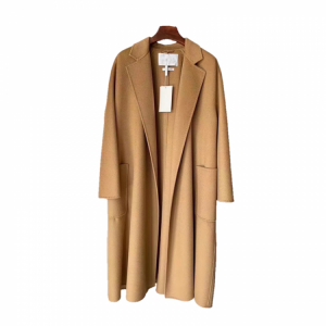 20% Cachmere 80% Austrilian Wool Mid-Long Women Coat Water Ripple Coat Women's High-End Coat