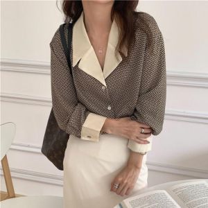 Alien Kitty French Retro Blazers Shirts Notched Office Lady Casual All Match 2021 Women Gentle OL Slim Loose Fashion Tops Clothe