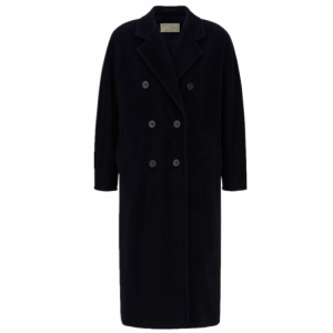 Brand Design Elegant Double-Sided Wool Overcoat With Real Mink Fur Collar Women Long Wool Jacket Trench With Belt
