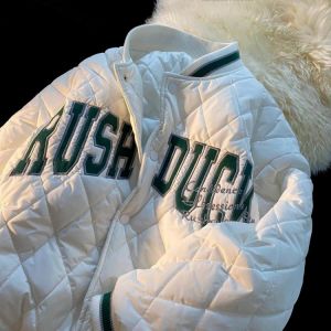 Baseball uniform women's jacket autumn and winter new style college style men and women American diamond letter cotton jacket