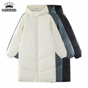 Women Puffer Down Hooded Long Jacket Coat Winter Thickening Warm Baggy Korean Fashion TOPs White Bubble Cotton Padded Outwear