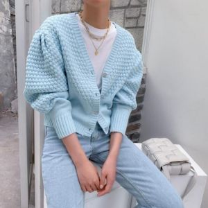 HziriP 2021 New Autumn Winter Warm Sweater OL Solid Single-breasted Knitwear Tops Long Sleeve Loose Knitted Sweaters Cardigan