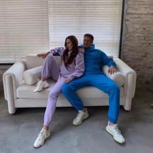 Australian designer, women's sports suit, winter 2021 new warm, Hooded Fleece sports suit
