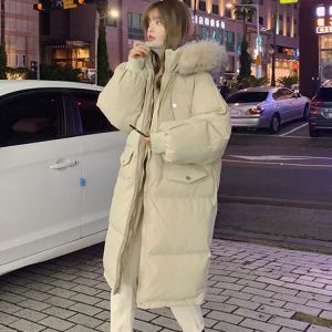 Women's Down Jackets Coat Winter Fashion Baggy Thick Warm Bubble Long Oversized Puffer Ladies Coat Cotton Padded Jackets Outw