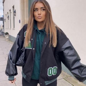 European and American letters towel embroidered high-quality jacket coat women street hip-hop pilot baseball uniform casual coat