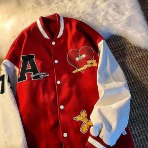 Women's jacket European and American new embroidery autumn trend baseball uniform y2k men and women loose street jacket lover