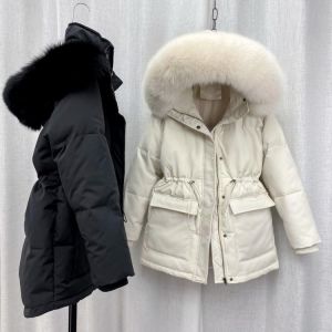 New women's cotton padded fur parka coats, new large fur collar down jackets, women's thick warmth parka coats, women&#x