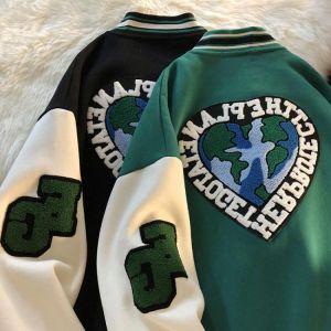 2021oversize padded jacket women's autumn and winter new fashion sweet cool plus velvet baseball uniform trend