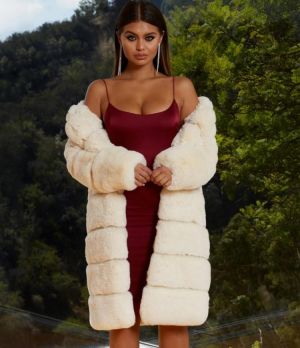 Large size autumn and winter new style imitation fur coat cotton-padded coat long section plush coat women coat windbreaker