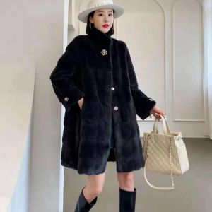 Women real mink coats female mink fur coat genuine long fur coat ladies winter clothes oversize 6xl 5xl 7xl natura fur coats