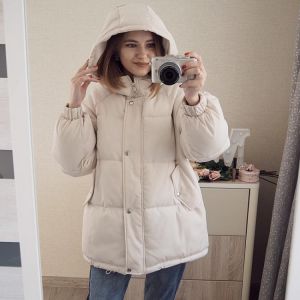 2021 new Women Parkas jacket Fashion solid thick warm winter hooded jacket coat winter parkas solid outwear jacket