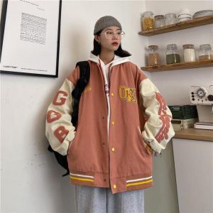 2021 Baseball Jacket Aviator Fall Jacket Harajuku Temperament European and American Hip Hop Baseball Women's Jacket