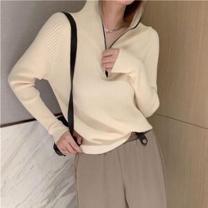 Alien Kitty Loose Knitted Women Sweaters Hooded Zipper Chic New Autumn 2021 OL Full Sleeve Fashion Casual Pullover Hot Jumpers