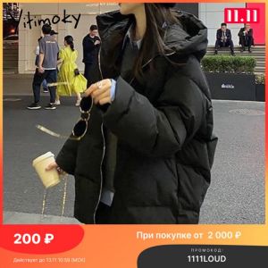 Yitimoky 2021 New Winter Jacket Women Oversize Parka Coat Thick Warm Cotton Puffer Coat Loose Hooded Padded Women Winter Jacket