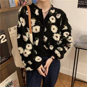 Hzirip 2021 Autumn New Women Knitted Sweaters Female Tops Single-Breasted Embroidered Fashion Elegant All-Match Office Lady