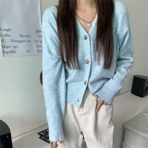 Alien Kitty Hot Sale Women Knitted Coats Loose Casual Femme Chic 2021 Work Wear Office Lady Soft Comfortable Cardigans Sweaters