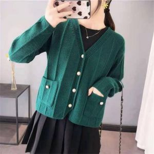 Knitted Fashion Cardigan Women Sweater Sweet Warm Jacket Basic Soft Women's Coat Elegant Stylish Sweaters Ladies Top Female