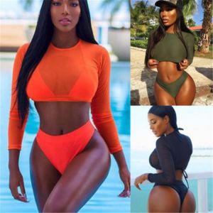 Summer Women Triangle Three-Piece Suit Sexy Bikini Set Bandage Push-Up Swimsuit Bathing Beachwear