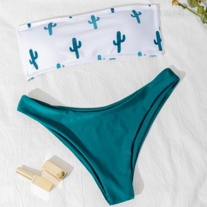 HOHL Women Cactus Print micro bikini  new women push up swimsuit 2020 sexy bathing suit beach bathers Biquini