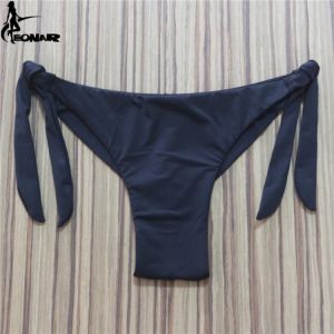 2021 Sexy Solid Thong Bikini Brazilian Cut Swimwear Women Bottom Adjustable Briefs Swimsuit Panties Underwear Thong Bathing Suit
