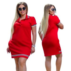 2021 New Fashion Women Polo Dress Big Size 6XL Oversized Women Dresses Work Party Female Elegant Oversized Vestidos