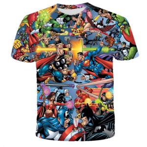 Marvel The Avengers 2021 New Mens Summer Iron Men Captain America 3D Print T Shirt Lssig Lustige Girl Boy Kids T Shirts Tops