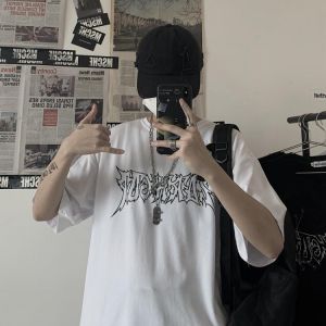 Women T Shirts Harajuku Goth Oversized T-Shirt Summer Unisex Short Sleeve Casual Tee Tops Female T-shirt Femme Tees Clothing