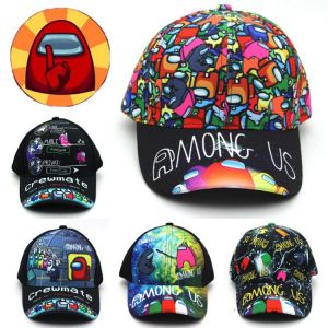 55-60CM Aldult Hat Cute Cartoon Game Among Us Baseball Cap Anime Aldult Cotton Snapback Fashion Hat Hip Hop Man Woman Sun Hat