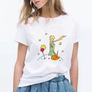Little Prince Art Printing Female T-shirt Streetwear Beautiful Retro Pretty Vestidos Cute Pop Harajuku Hip Hop Hipster T shirt