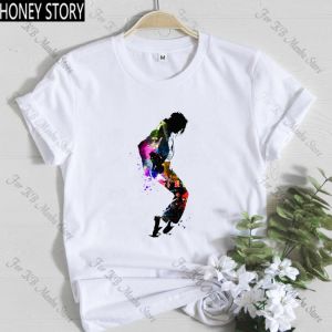 Fashion King of Pop Michael Jackson T shirt Women MJ OLODUM Female T-shirt Harajuku Print Tshirt Hip Hop Streetwear Tops