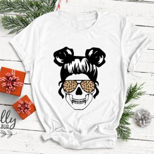 Women's Summer Tshirt Skull Anime Leopard Print Clothing New Fashion Female Tee Design Graphic Cartoon Lady Top Oversize T-Sh