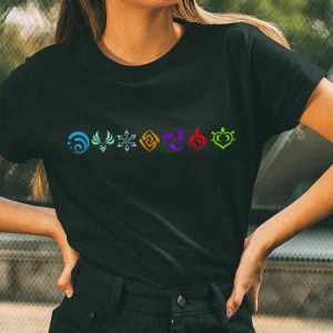 Genshin Impact T Shirt Kawaii Games Character Cartoon Graphic Clothes Women Vogue Fashion Streetwear Casual Oversized Camisetas