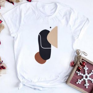Korean Fashion Summer Women's T-Shirt 2021 Graphic T-Shirts Y2k Aesthetic Harajuku Shirts for Women Design Geometry Clothing