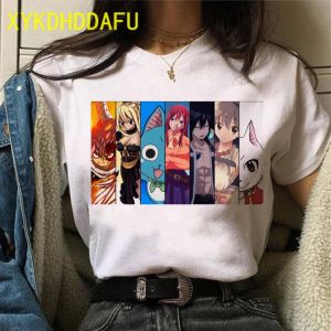 Fairy Tail T Shirt Women Japanese Anime New Tops Tee Kawaii Naz Gray Cartoon Harajuku TShirt Streetwear Graphic Tshirts Female