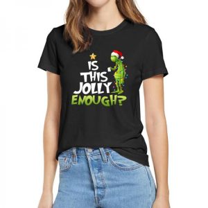 100% Cotton 2020 Fashion Summer TShirts A Is This Jolly Enough Merry Christmas Vacation Graphic Women T-Shirt Soft Tee Gift