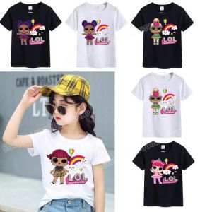 LOL SURPRISE OMG Graphic T Shirts Girls Kids Digital Tee Happy Birthday Tops Cotton Fashion Clothing Cartoon Figure Accessories