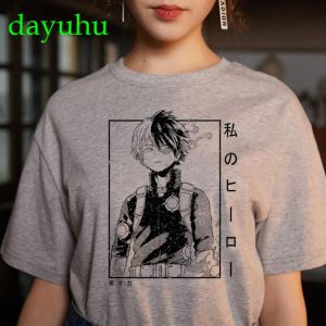 Kawaii My Hero Academia Graphic T-shirt Women Bakugou Boku No Hero Academia Cute Tshirt Harajuku Anime Tshirt 90s Top Tee Female