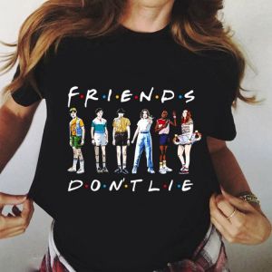 Stranger Things Upside Down Harajuku T Shirt Women Ullzang Eleven Graphic T-shirt Aesthetic Fashion Tshirt 90s Top Tees Female