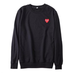 2021 Couple pure cotton T-shirt  Spring Autumn Long-sleeved Casual  Embroidery Peach Heart T-shirt