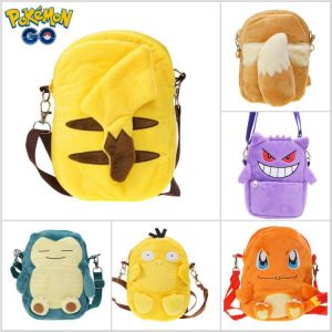 Pokemon Pikachu gengar Diagonal Cross Bag Youth cute Casual Ladies Large Capacity Shoulder Bag anime men women Messenger Bag