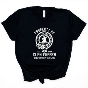Property of Clan Foster Women T-Shirts Outlander Book Series T Shirt Jamie Fraser Sassenach Tshirts Vintage Tees Casual Top s